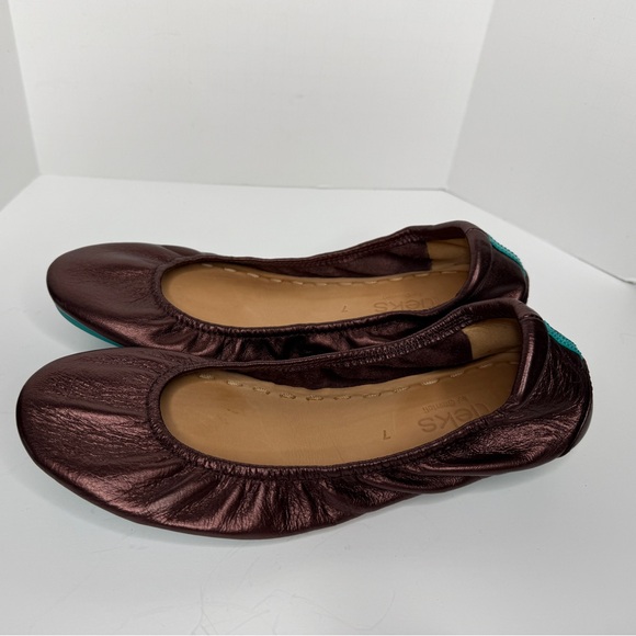 Tieks Gavrieli Size 7 Leather Ballet Flats Slip On Shoes Raspberry Truffle RARE! - Picture 6 of 11